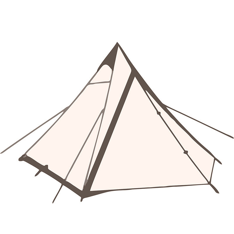 Ľahký indický kempový dažď odolný pyramídový stan